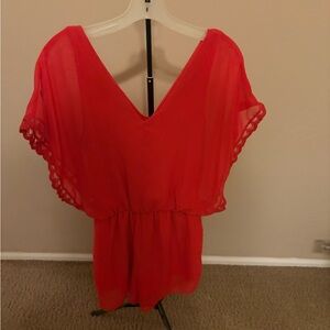 Charlotte Russe Red Romper